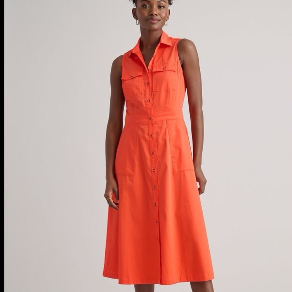 UNTUCKIT Stretch Cotton Sleeveless Cordelia Shirt Dress Size 4 SMALL